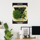  zeeppaket Kunst Sweet Marjoram Herbs Poster (Thuiskantoor)