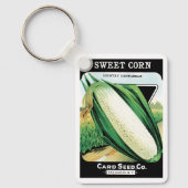  zeeppaket met label kunst, zoete witte corn sleutelhanger (Voorkant)