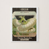 zeeppaketiket Art White Bermuda Onions Legpuzzel (Verticaal)