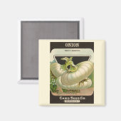 zeeppaketiket Art White Bermuda Onions Magneet (Voorkant / Achterkant)