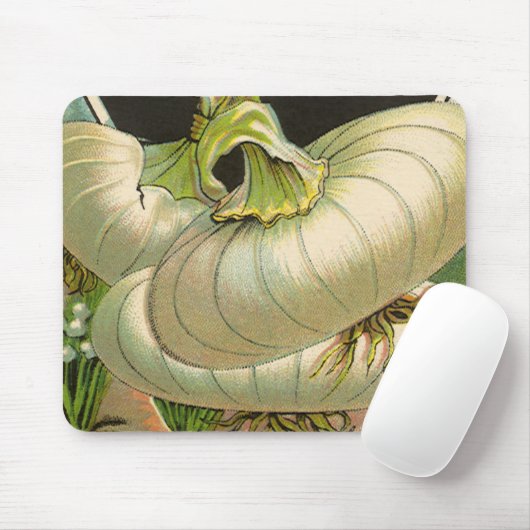  zeeppaketiket Art White Bermuda Onions Muismat (Met muis)