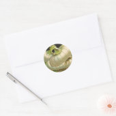 zeeppaketiket Art White Bermuda Onions Ronde Sticker (Envelop)