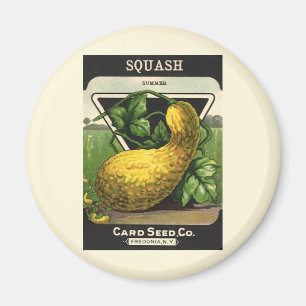  zeeppaketiket Art Yellow Summer Squash Magneet