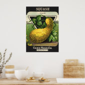 zeeppaketiket Art Yellow Summer Squash Poster (Keuken)