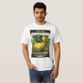  zeeppaketiket Art Yellow Summer Squash T-shirt (Voorkant volledig)