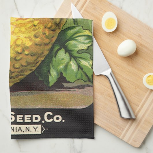 zeeppaketiket Art Yellow Summer Squash Theedoek (Quarter Fold)