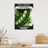 zeeppaketiket Kunst, blikbalbonen Poster (Keuken)