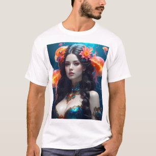 Zeeprinses – Mystieke Schoonheid in een Kwallenrij T-shirt