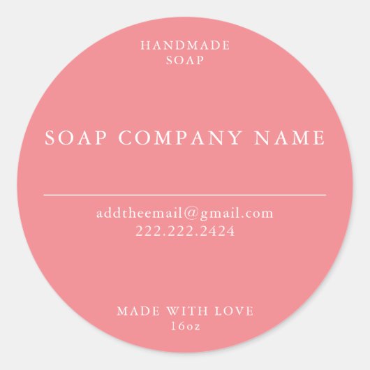 Zeepschroeven Ronde Sticker (Voorkant)