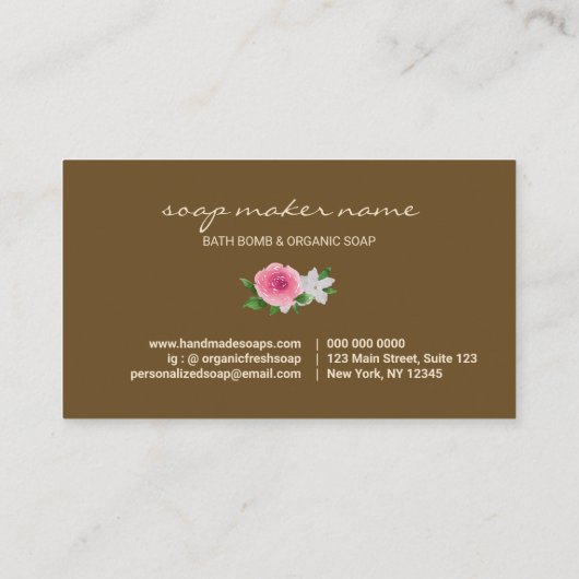 Zeepventilator, dubbelzijdig visitekaartje (Achterkant)