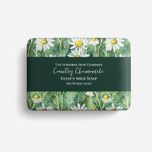 Zeepverpakking Papier waterverf kamillebloemen