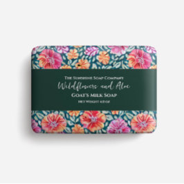 Zeepverpakkings papier - boho bloemenprint flyer