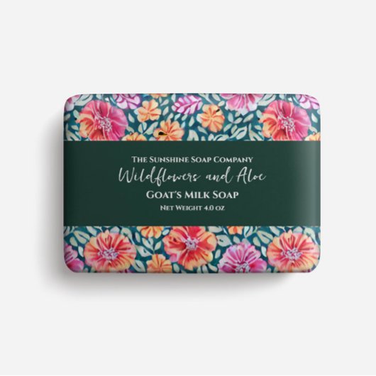 Zeepverpakkings papier - boho bloemenprint flyer