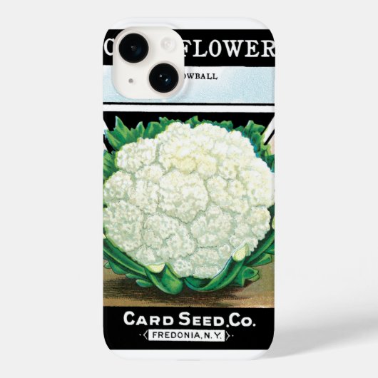  zeepverpakkingslabel kunst, bloemkool Veggies Case-Mate iPhone Case (Achterkant)
