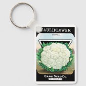  zeepverpakkingslabel kunst, bloemkool Veggies Sleutelhanger (Voorkant)