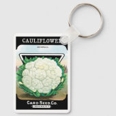  zeepverpakkingslabel kunst, bloemkool Veggies Sleutelhanger (Achterkant)