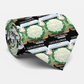  zeepverpakkingslabel kunst, bloemkool Veggies Stropdas (Opgerold)