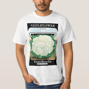  zeepverpakkingslabel kunst, bloemkool Veggies T-shirt