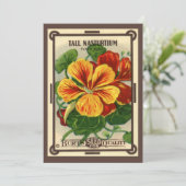  zeepverpakkingslabel kunst, Nasturtium bloemen (Staand voorkant)