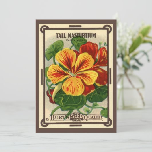  zeepverpakkingslabel kunst, Nasturtium bloemen (Staand voorkant)