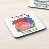 zeepverpakkingslabel kunst, petunia Flowers Bier Onderzetter (Linkerzijde)