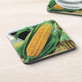 zeepverpakkingslabel kunst, zoete gele corn bier onderzetter (Linkerzijde)