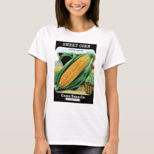  zeepverpakkingslabel kunst, zoete gele corn t-shirt
