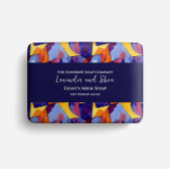 Zeepverpakkingspapier - Blauw en Oranje abstract Flyer