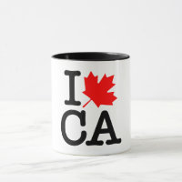 Zeer beleefd Rood Zwart Ik hou van Canada Maple Le