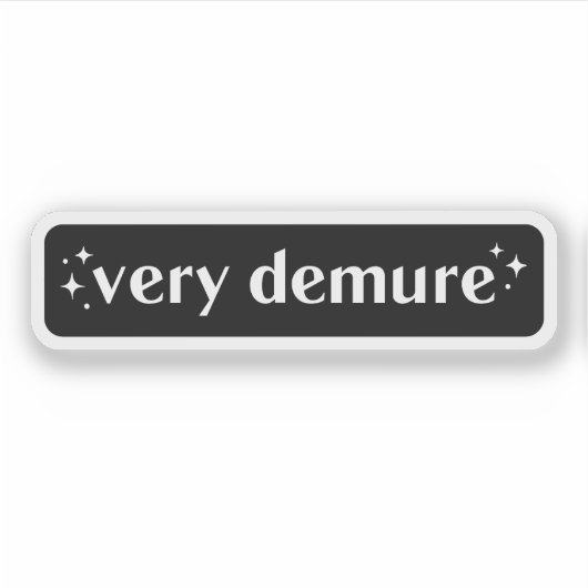 Zeer bescheiden sticker (Voorkant)