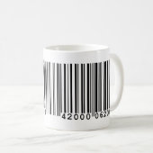 Zeer bondige streepjescode koffiemok (Voorkant rechts)