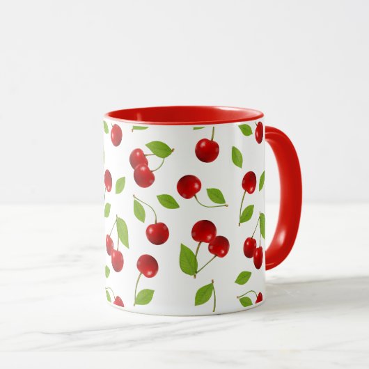 Zeer Cherry Mok - op wit (Voorkant rechts)