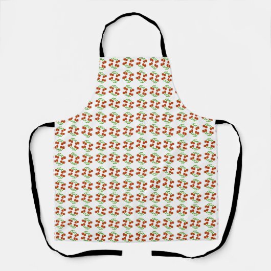 Zeer Cherry Schattige Retro Keuken Fun Fruit Patte Schort (Voorkant)