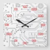 Zeer Cool en Creatief Binair Systeem Vierkante Klok (Voorkant)