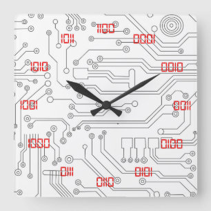 Zeer Cool en Creatief Binair Systeem Vierkante Klok