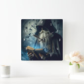 Zeer Cool en Mysterieuze Wizard of Time Vierkante Klok (Huis)