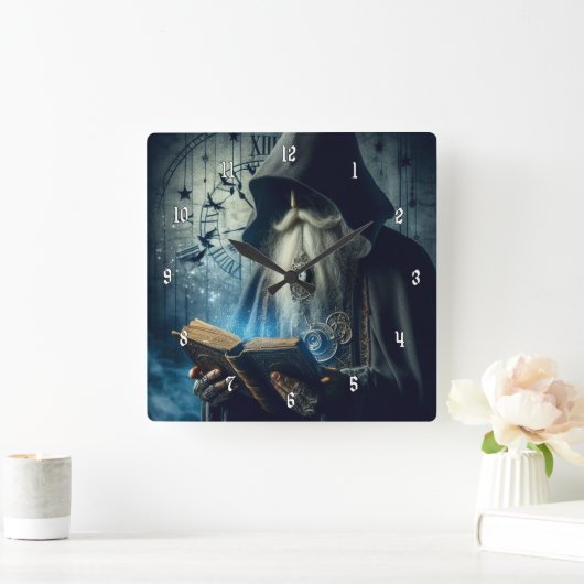 Zeer Cool en Mysterieuze Wizard of Time Vierkante Klok (Huis)