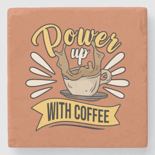 Zeer Cool en Schattig Coffee of Java Stenen Onderzetter (Voorkant)