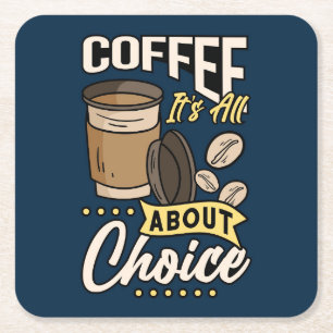 Zeer Cool en Schattig Coffee of Java Vierkante Kartonnen Onderzetter