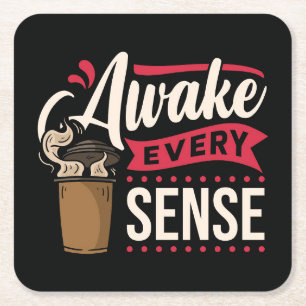 Zeer Cool en Schattig Coffee of Java Vierkante Kartonnen Onderzetter
