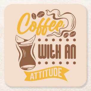 Zeer Cool en Schattig Coffee of Java Vierkante Kartonnen Onderzetter