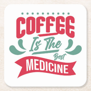 Zeer Cool en Schattig Coffee of Java Vierkante Kartonnen Onderzetter