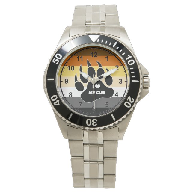 ZEER COOL Gay Beer Pride kleuren Horloge (Voorkant)