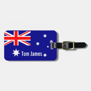 Zeer Cool Vlag Van Australië Met Monogram Bagagelabel