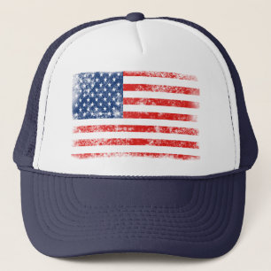 Zeer Coole Vervaaide Amerikaanse Vlag Trucker Pet