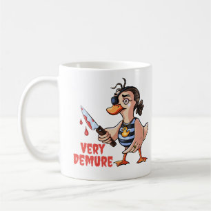 Zeer Demure Duck Lady Pirate Koffiemok