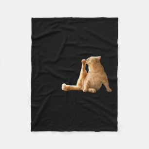 Zeer demure Mindful Cly Meme Funny Cat Fleece Deken