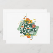 Zeer Demure Zeer Mindful Trend Demure & Mindful Kaart (Voorkant / Achterkant)