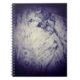 Zeer donker wezen volgt me manga-anime notitieboek