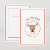 Zeer eenvoudige, rustige, bedankt kaart (Voorkant / Achterkant)